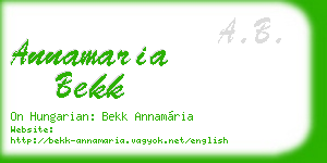 annamaria bekk business card